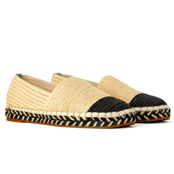 Zara Shoes - Zara Beige and Black Flats